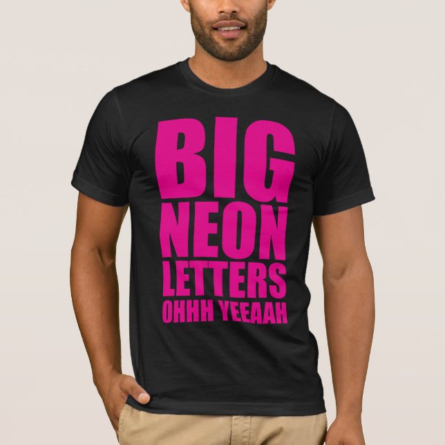 T-shirt Letras de néon grandes (Frente)