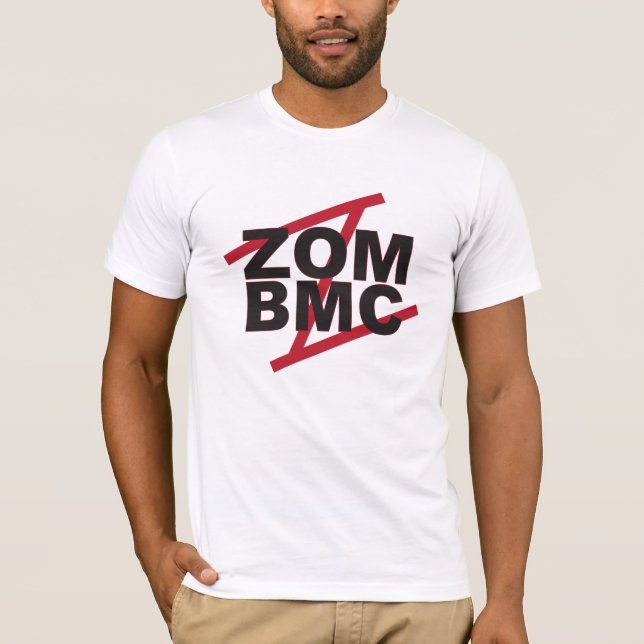 T-shirt Letras pretas de ZOM BMC em Z vermelho (Frente)