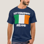 T-shirt Letterkenny, Irlanda com bandeira irlandesa<br><div class="desc">Letterkenny,  Irlanda com bandeira irlandesa</div>