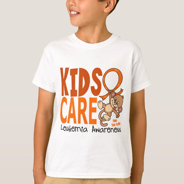 T-shirt Leucemia do cuidado 1 dos miúdos (Frente)