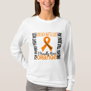 T-shirt Leucemia eu visto orgulhosa a laranja 2