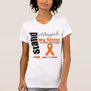 T-shirt Leucemia que eu estou ao lado de minha irmã