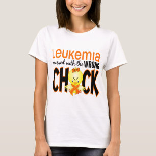 T-shirt Leucemia sujada com o pintinho errado