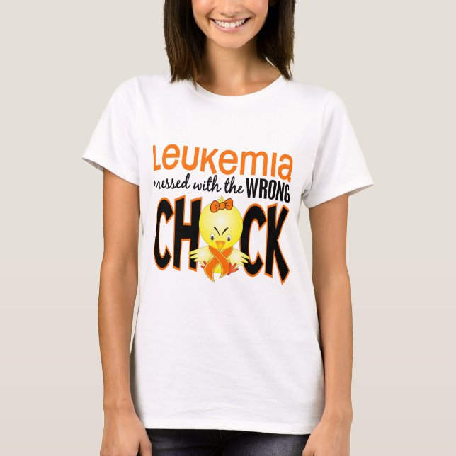 T-shirt Leucemia sujada com o pintinho errado (Frente)