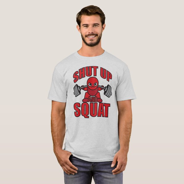 T-shirt Levantamento - Cale-Se E Esquadrão - Dia Da Perna  (Frente Completa)