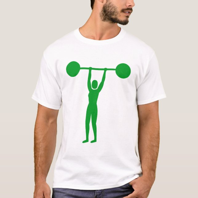 T-shirt Levantamento De Peso 02 - Verde-Grama (Frente)