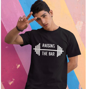 T-shirt Levantando o Bar Barbell Workout Gym Malhação Coac