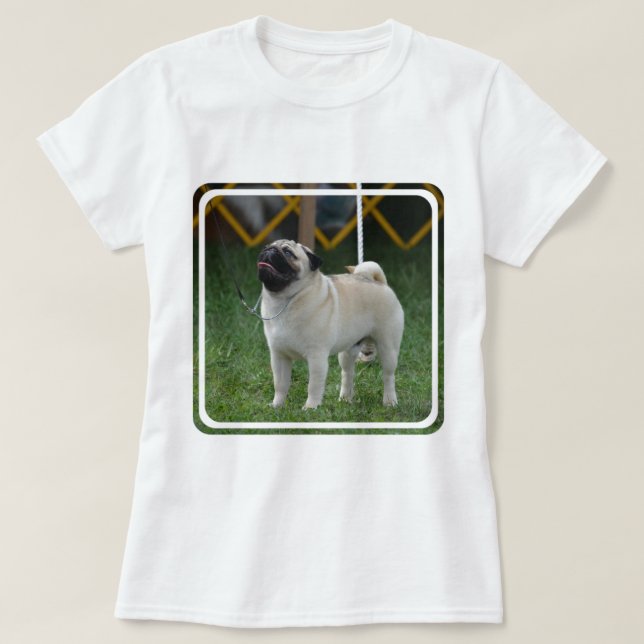 T-shirt Levantando o Pug (Frente do Design)
