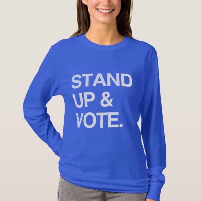 T-SHIRT LEVANTE-SE E VOTE (Frente)