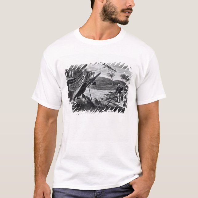 T-shirt Levar de Robinson Crusoe (Frente)