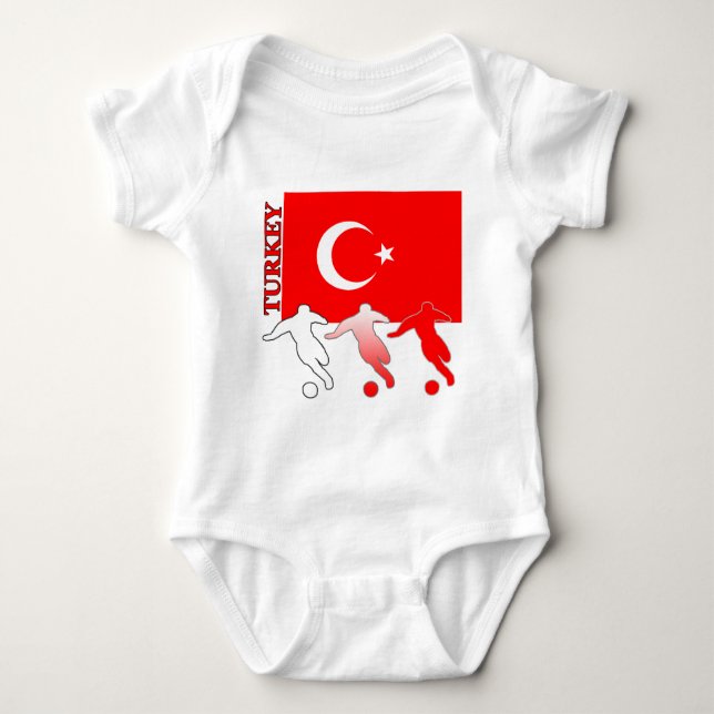 T-shirt leve de Turquia do futebol (Frente)