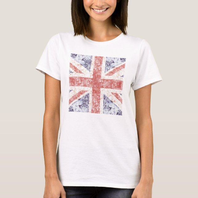 T-shirt leve de Union Jack do Grunge (Frente)