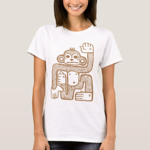 T-shirt leve do macaco