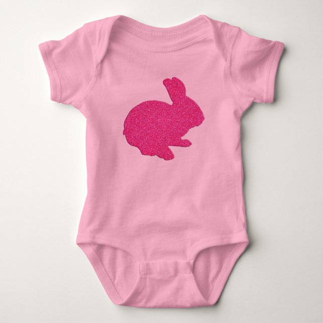 T-shirt Leve Rosa Silhouter Páscoa Coelhinha (Frente)