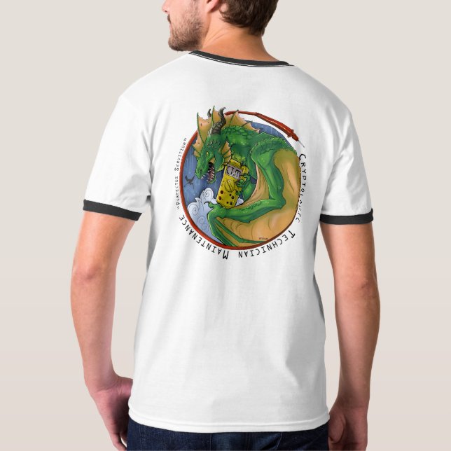 T-shirt leve unilateral da "moeda" do CTM (Verso)