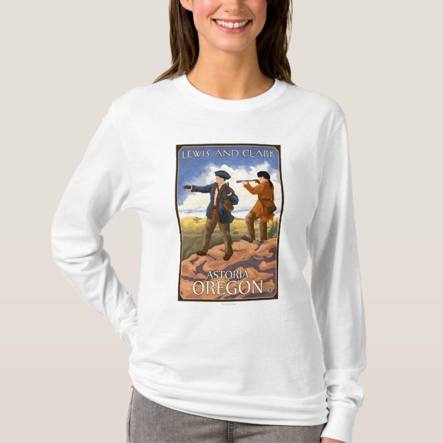 T-shirt Lewis e Clark - Astoria, Oregon (Frente)
