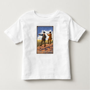 T-shirt Lewis e Clark que exploram o oeste