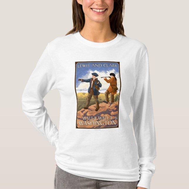 T-shirt Lewis e Clark - Walla Walla, Washington (Frente)