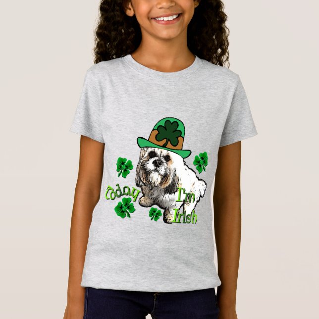 T-shirt Lhasa Apso St Patricks (Frente)