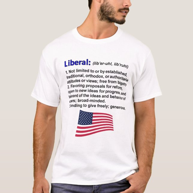 T-shirt liberal da definição (Frente)