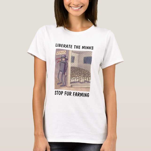 T-shirt Libere os visons (Frente)