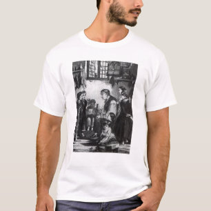 T-shirt Libras de John que ensinam crianças em sua casa