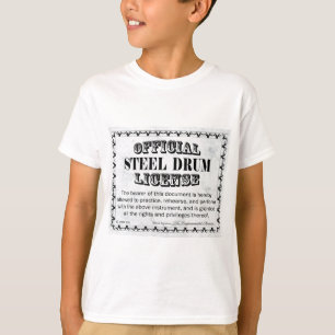 T-shirt Licença do cilindro de aço