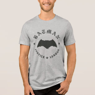 T-shirt Liga da Justiça Batman Retro Bat Emblem