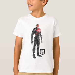 T-shirt Liga da Justiça  Cyborg Em Battlefield