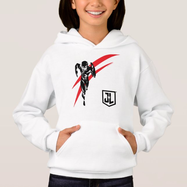 T-shirt Liga da Justiça | Flash executando o Noir Pop Art (Frente)