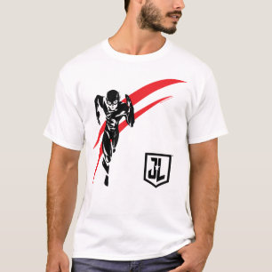 T-shirt Liga da Justiça  Flash executando Pop Art