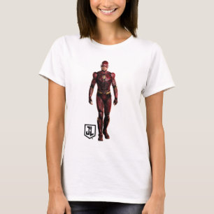 T-shirt Liga da Justiça Flash no campo de batalha