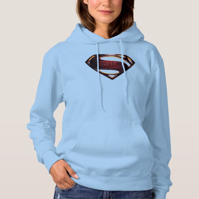 T-shirt Liga da Justiça | Símbolo Superman Metálico (Frente)