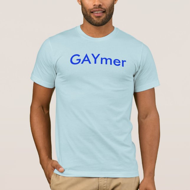 T-Shirt Light Blue GAYmer (Frente)