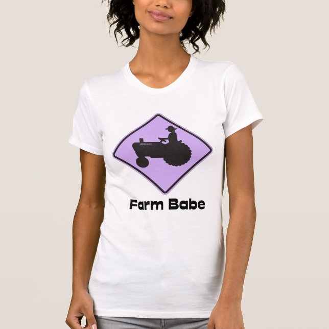 T-shirt Lilac do borracho da fazenda cabido (Frente)