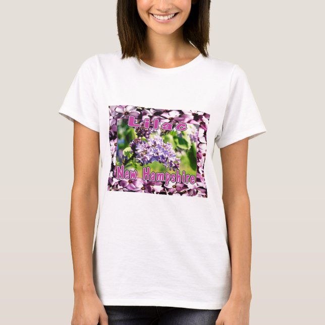 T-shirt Lilac - Flor de Estado NH (Frente)