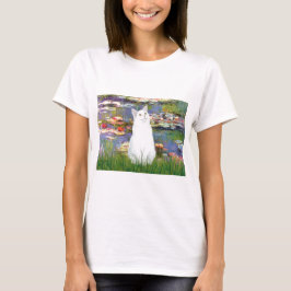 T-shirt Lilies 2 - Gato branco