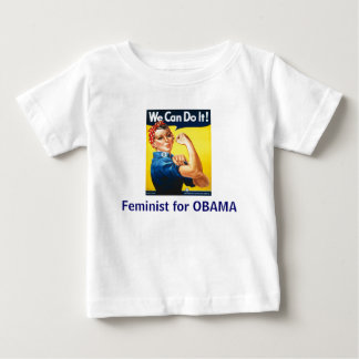 T-shirt Lilttle Feminista para OBAMA