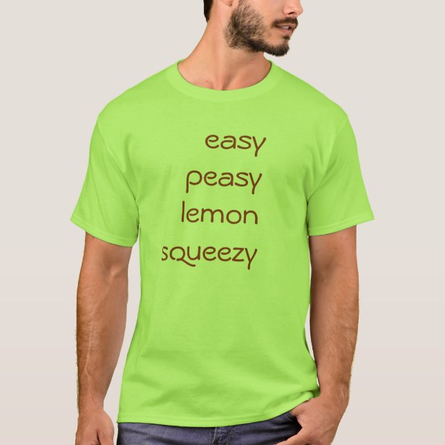T-shirt limão peasy fácil squeezy (Frente)