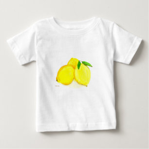 T-shirt limões amarelos frutas de aquarela Citrus Modern