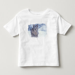 T-shirt lince, lince do lince, na neve nos montes de
