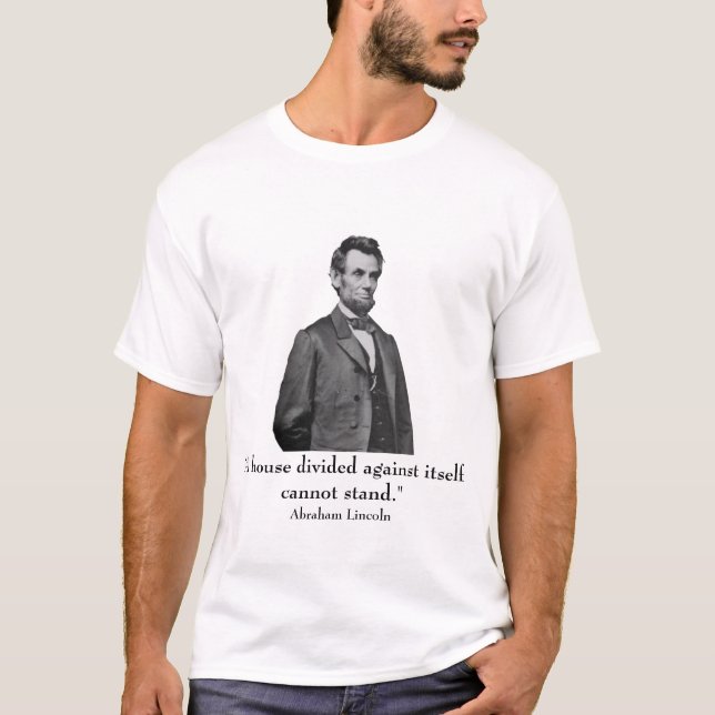 T-shirt Lincoln e citações (Frente)