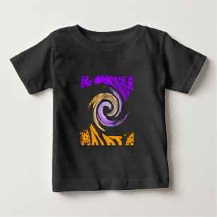 T-shirt Linda Design de Arte Moderna: Roxo e Dourado