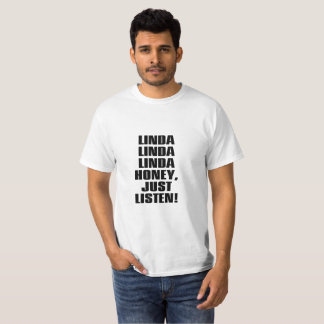 T-SHIRT LINDA MEL HONEY APENAS ESCUTE