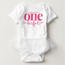 T-shirt Linda Senhorita Onederful Primeiro Aniversário Tut