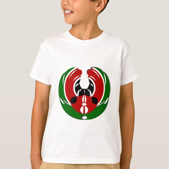 T-shirt Linda Tapeçaria no Quênia: Borboleta da Bandeira M (Frente)