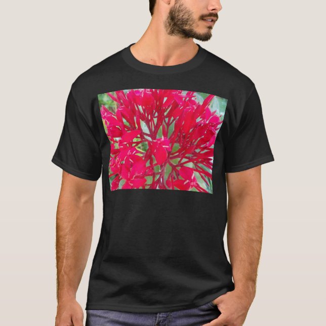 T-shirt Lindas flores vermelhas incríveis (Frente)
