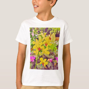 T-shirt Lindas orquídeas de outono amarelas