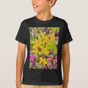 T-shirt Lindas orquídeas de outono amarelas