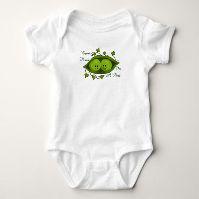 T-shirt Lindos Gêmeos Duas Ervilhas Em Uma Vagem (Frente)